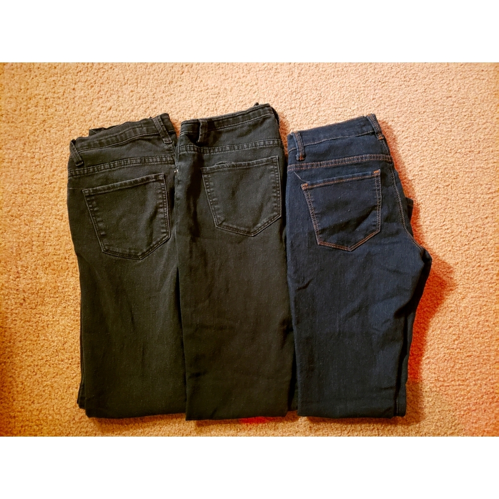 Three for one! Forever 21 jeans two black one blue